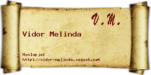Vidor Melinda névjegykártya
