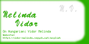 melinda vidor business card